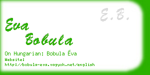 eva bobula business card